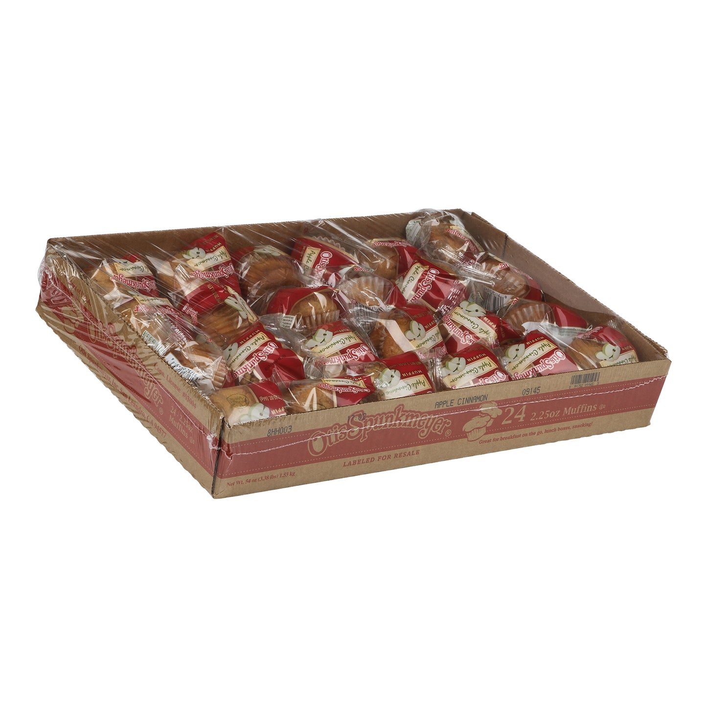 Delicious Otis Spunkmeyer muffins individually wrapped. Our soft cakey breakfast muffins are made without any artificial colors or flavors.